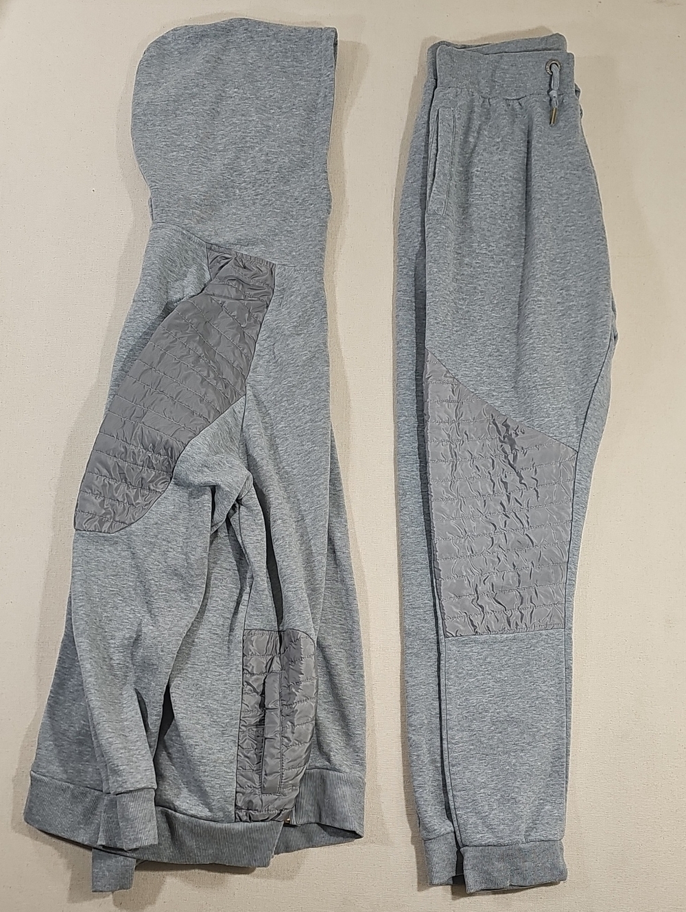 Phat Farm Gray Quilted-Panel Jogger Set